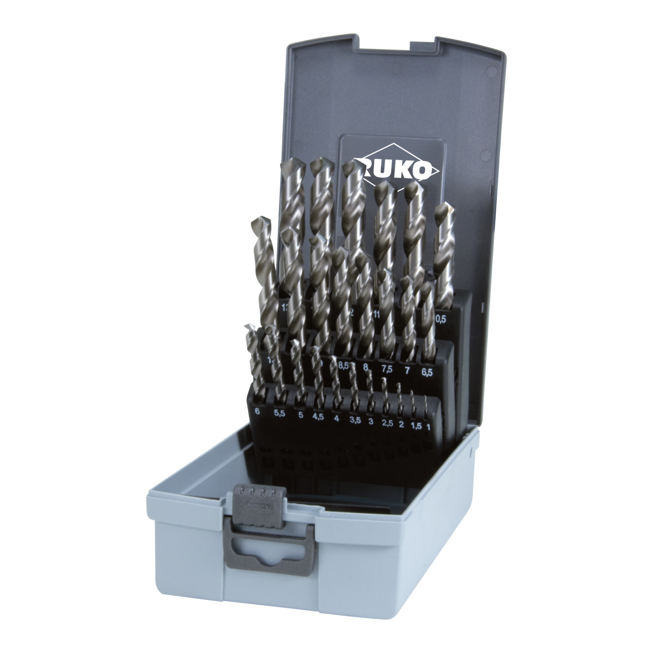 RUKO Spiralbohrer-Satz DIN 338 Typ N HSS - 25-tlg.