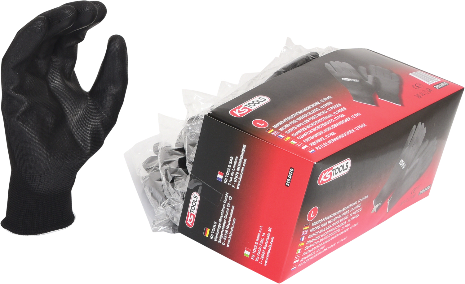 KS Tools Mikro-Feinstrickhandschuhe-schwarz