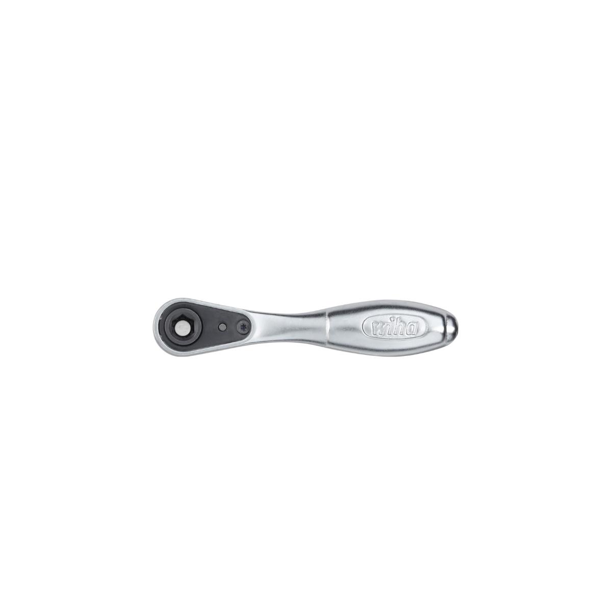 Wiha Bit-Ratsche 90 mm mit Daumenrad Außensechskant 1/4 zoll
