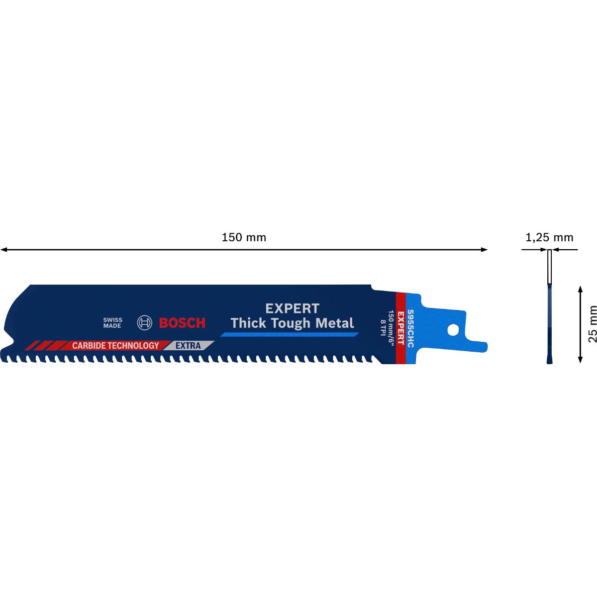 Bosch EXPERT ‘Thick Tough Metal’ S 955 CHC Säbelsägeblatt