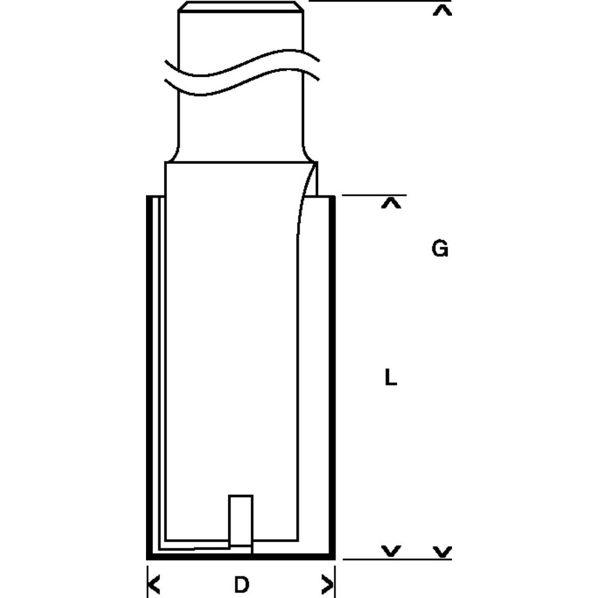 Bosch PRO Nutfräser, 8 mm Schaft