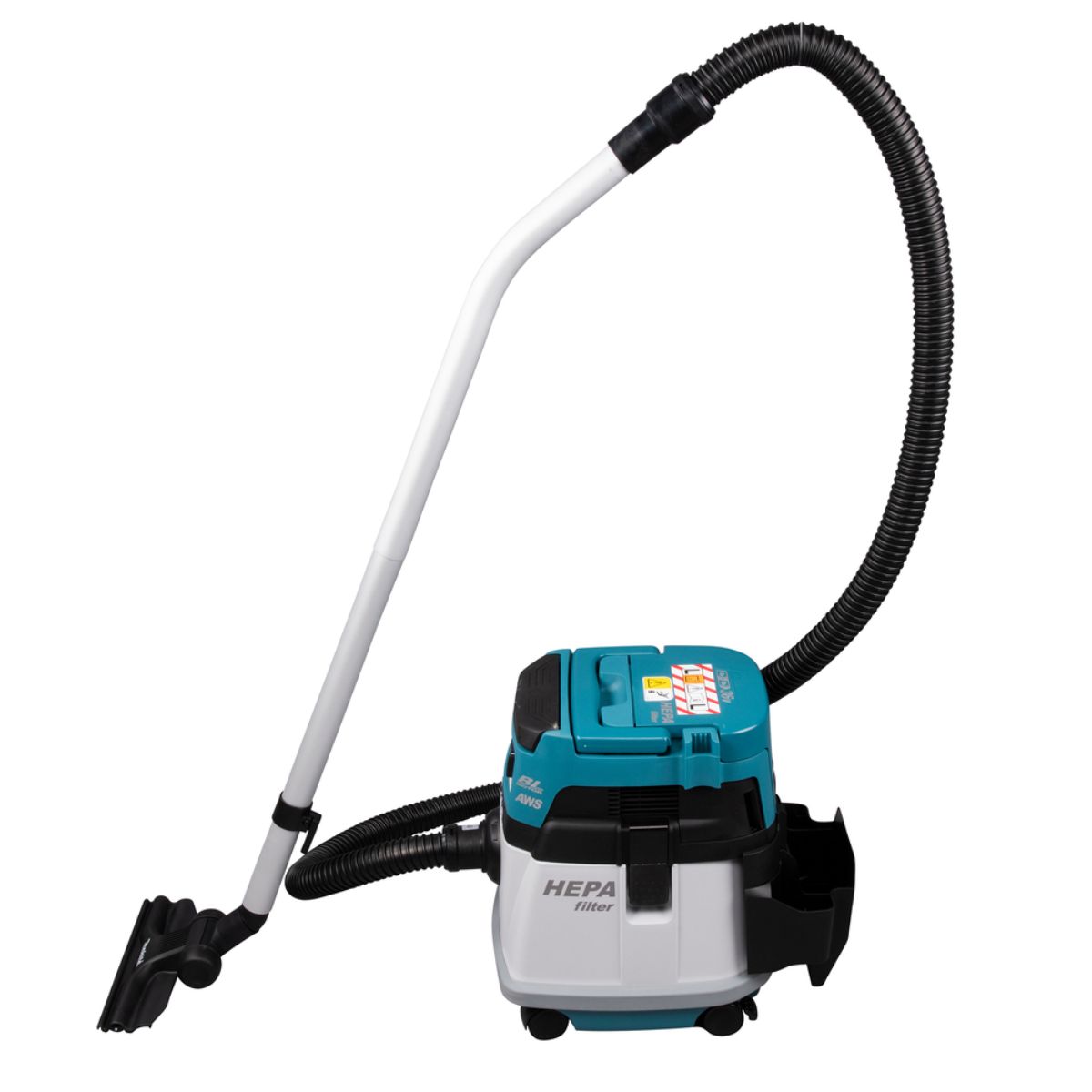 Makita Akku-Staubsauger 15L 2x18V Trocken (ohne Akku, ohne Ladegerät) inkl. AWS Funk-Adapter WUT01