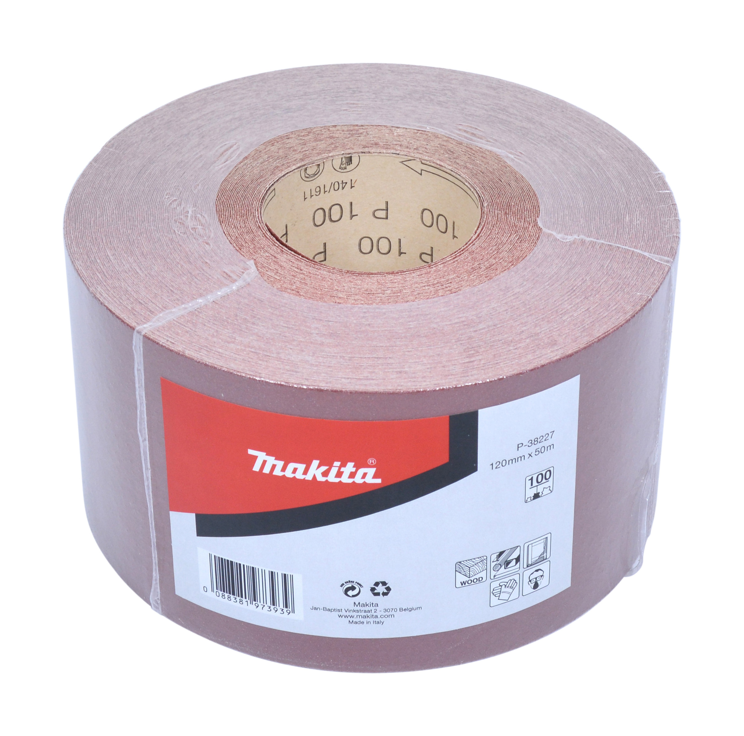 Makita Schleifpapier-Rolle, 120 mm x 50 m - Körnung 100 - P-38227
