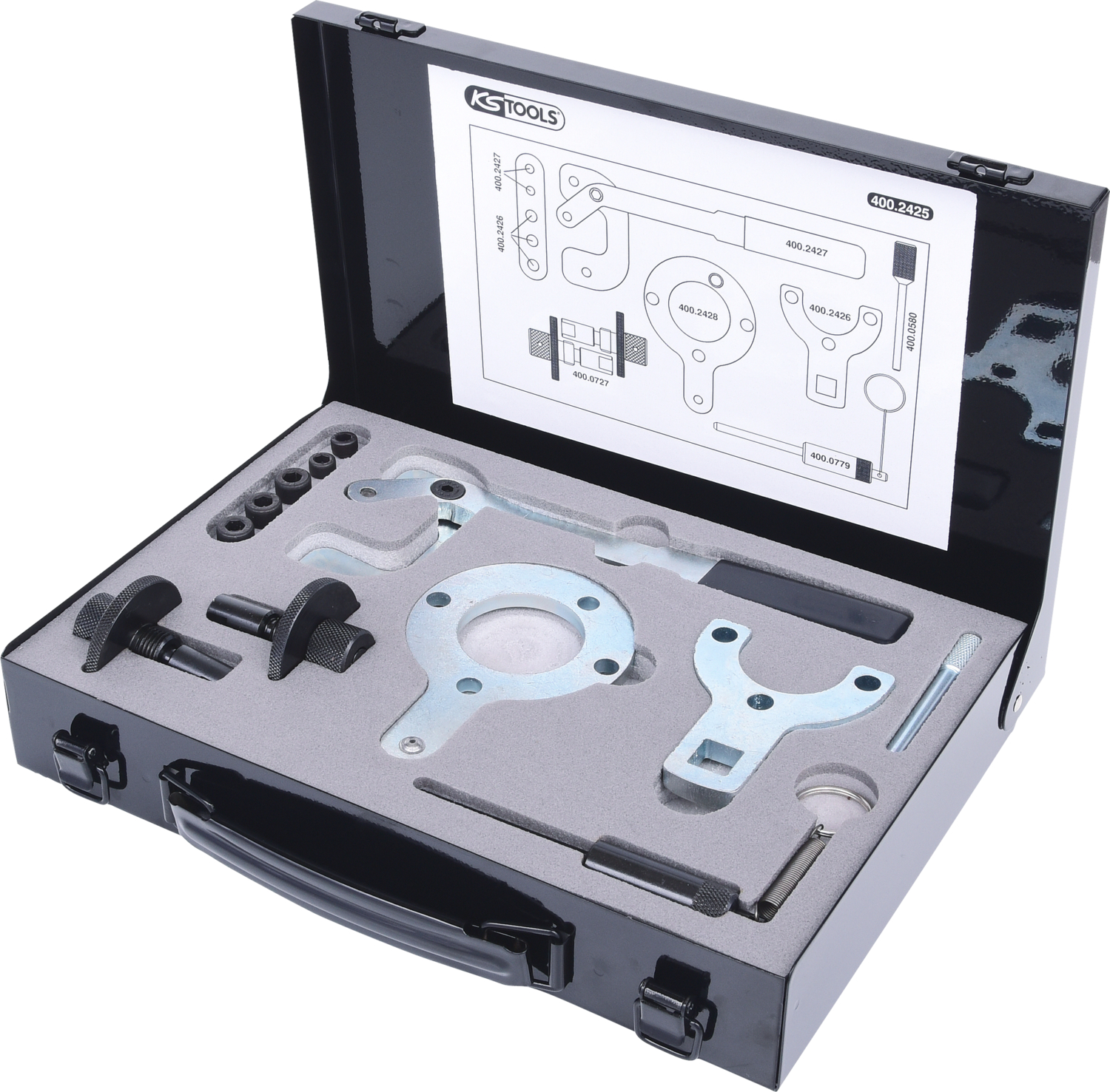 KS Tools Motoreinstell-Werkzeug-Satz für Fiat - Ford - Opel - Suzuki, 12-tlg