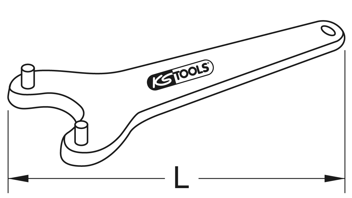 KS Tools BRONZEplus Stirnlochschlüssel 35 mm