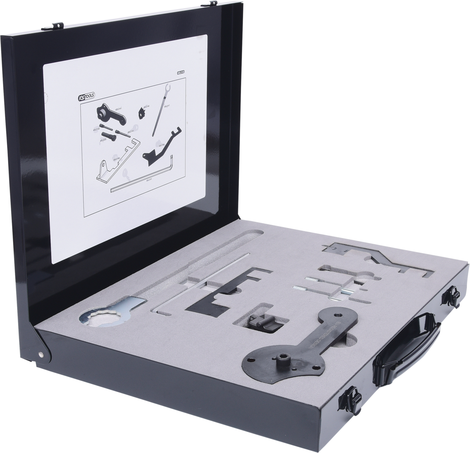 KS Tools Motoreinstell-Werkzeug-Satz für VAG, 9-tlg, Audi, Seat, Škoda, Volkswagen