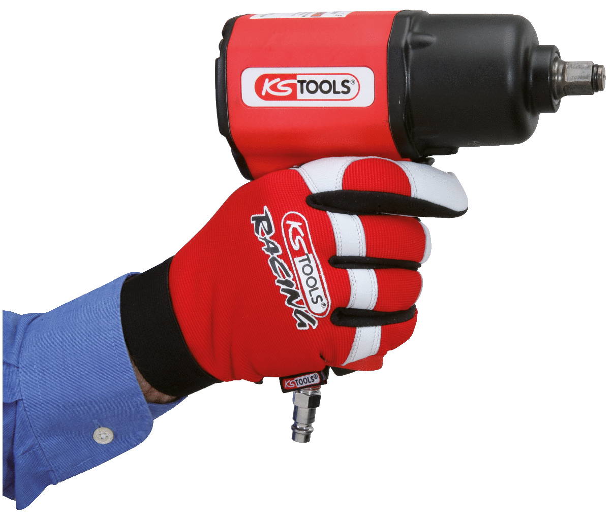 KS Tools Leder-Mechaniker-Handschuh, Vibrationsgedämmt