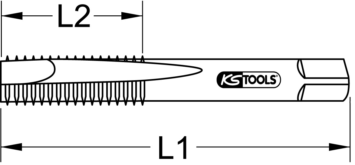KS Tools HSS Handgewindebohrer-Satz MF, 2-tlg