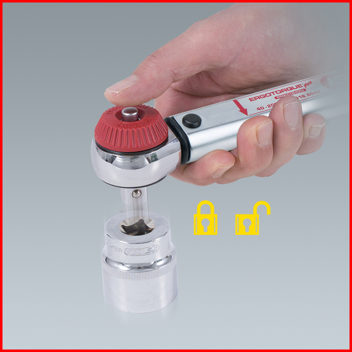 KS Tools 1/2" Drehmomentschlüssel 40-200 Nm mit Quick-Lock