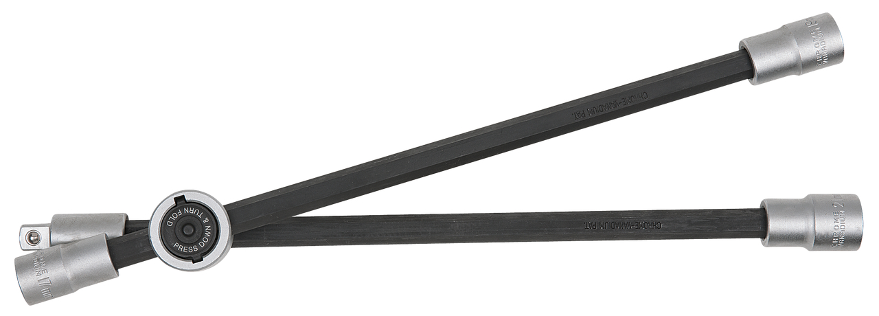 KS Tools Rad-Kreuzschlüssel mit Gleitgelenk für PKW, 1/2"x17x19x21mm