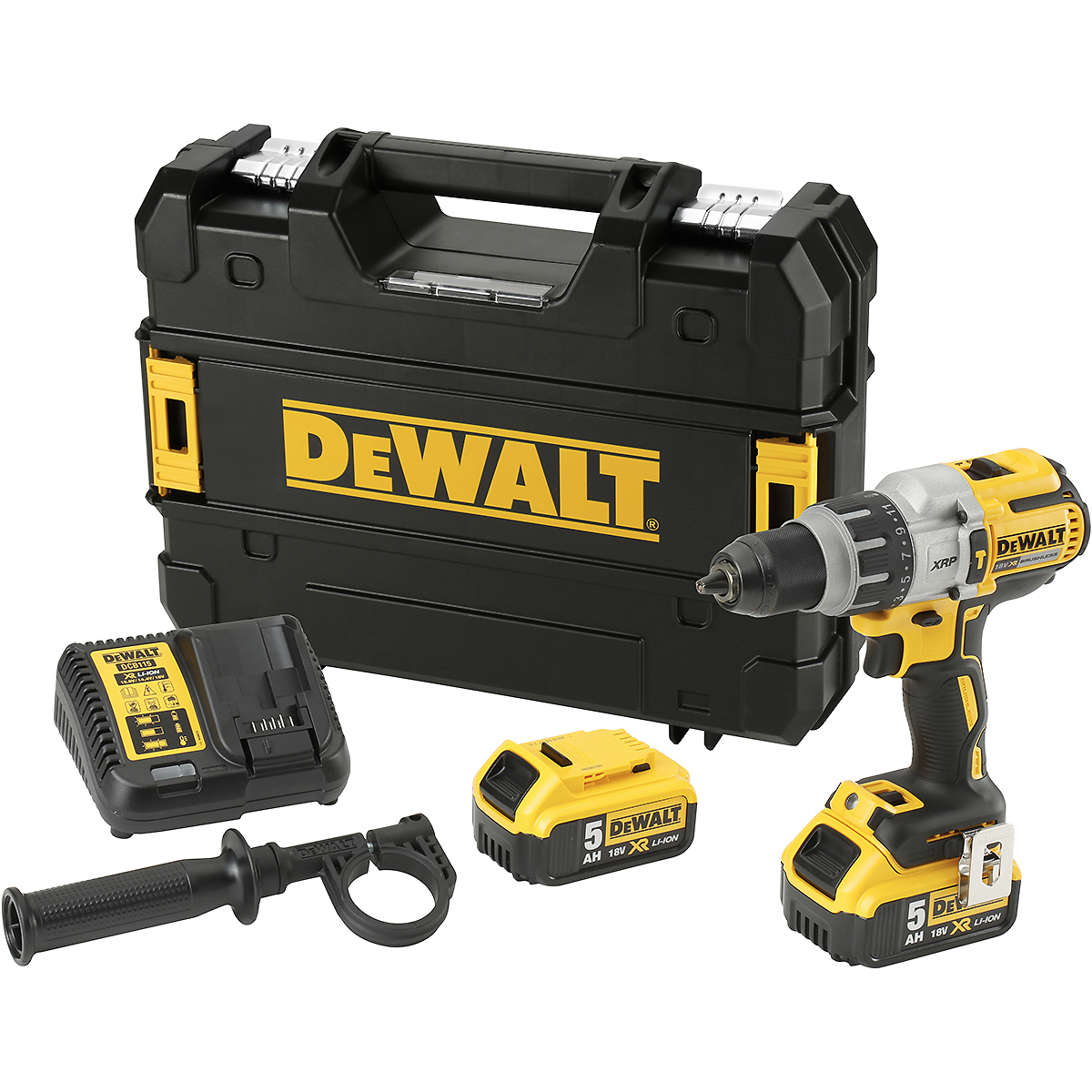 DEWALT Akku 3-Gang-Schlagbohrschrauber 18V + 2 Akku + Schnellladegerät