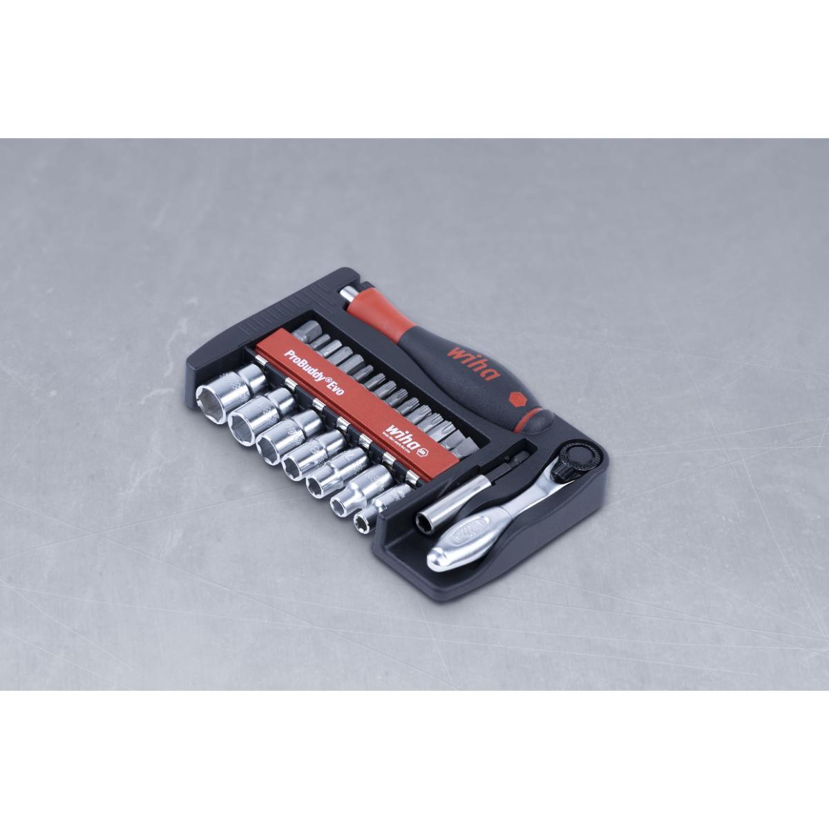 Wiha Bit und Steckschlüssel Set ProBuddy Evo gemischt 40-teilges Set 1/4 zoll