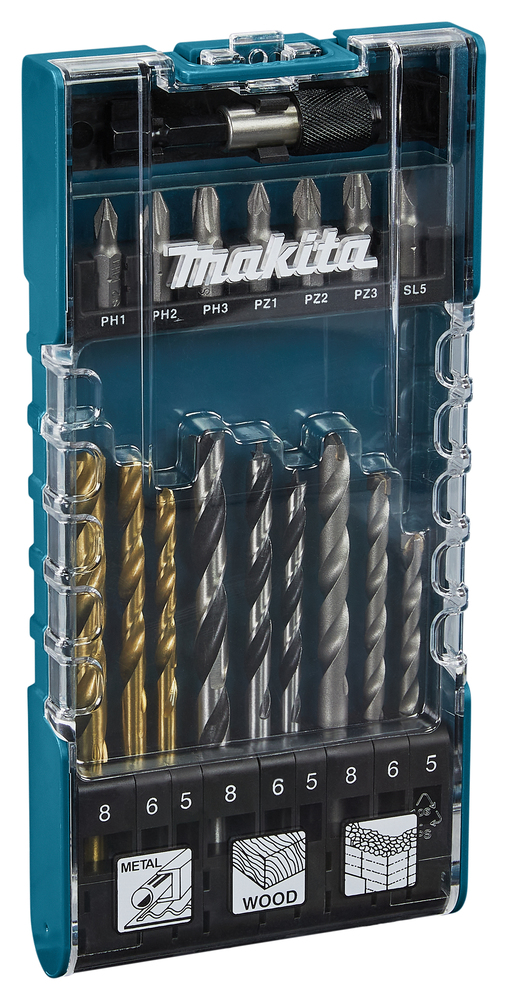 Makita Bohrer-Bit-Set 17-tlg. - Ø 5-8 mm in Box - D-74887
