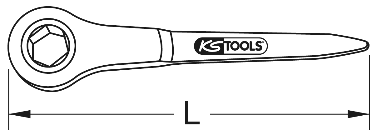KS Tools BRONZEplus Bauknarre, 6-kant, mit Zentrierspitze 