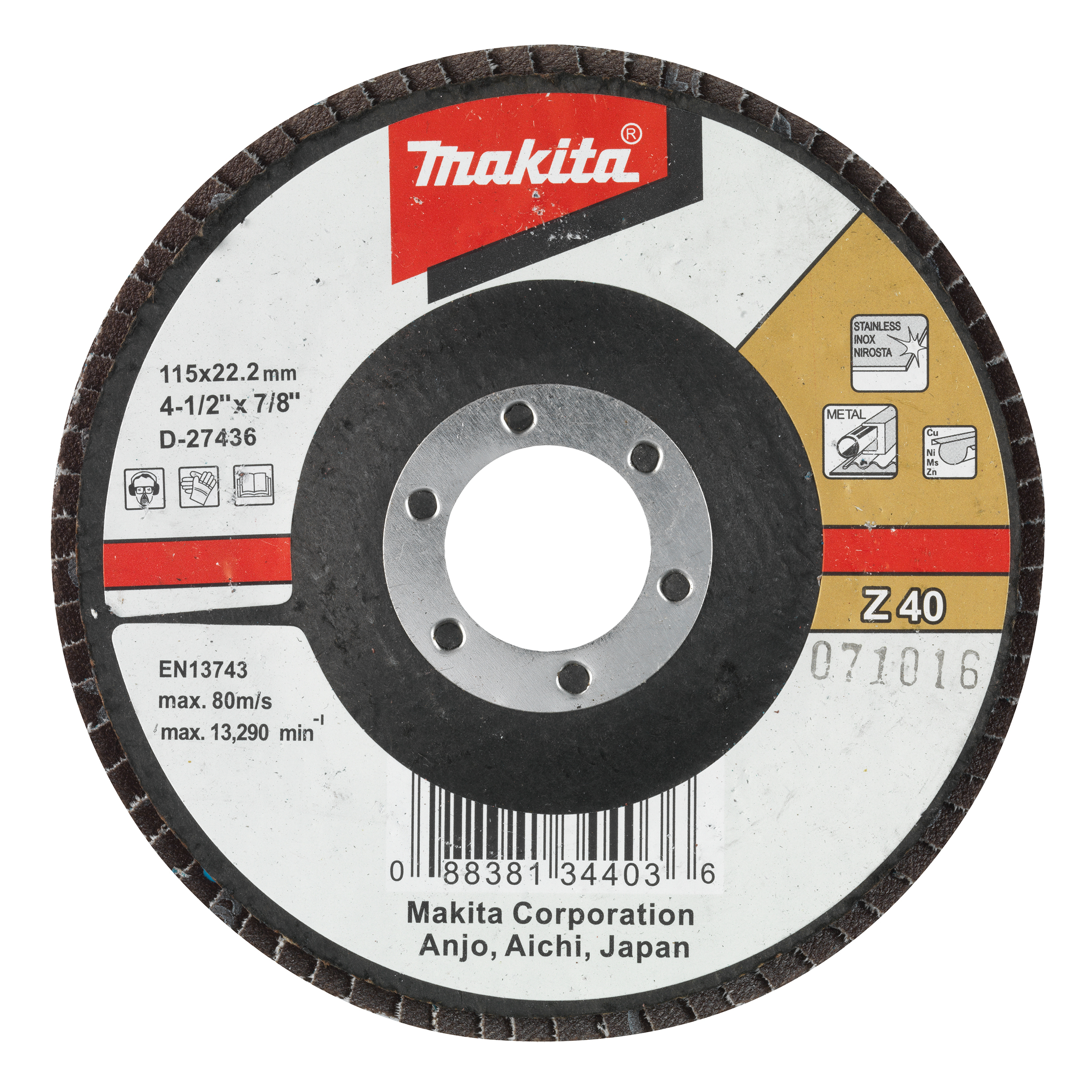 Makita Fächerschleifscheibe 115mm Z40 - D-27436
