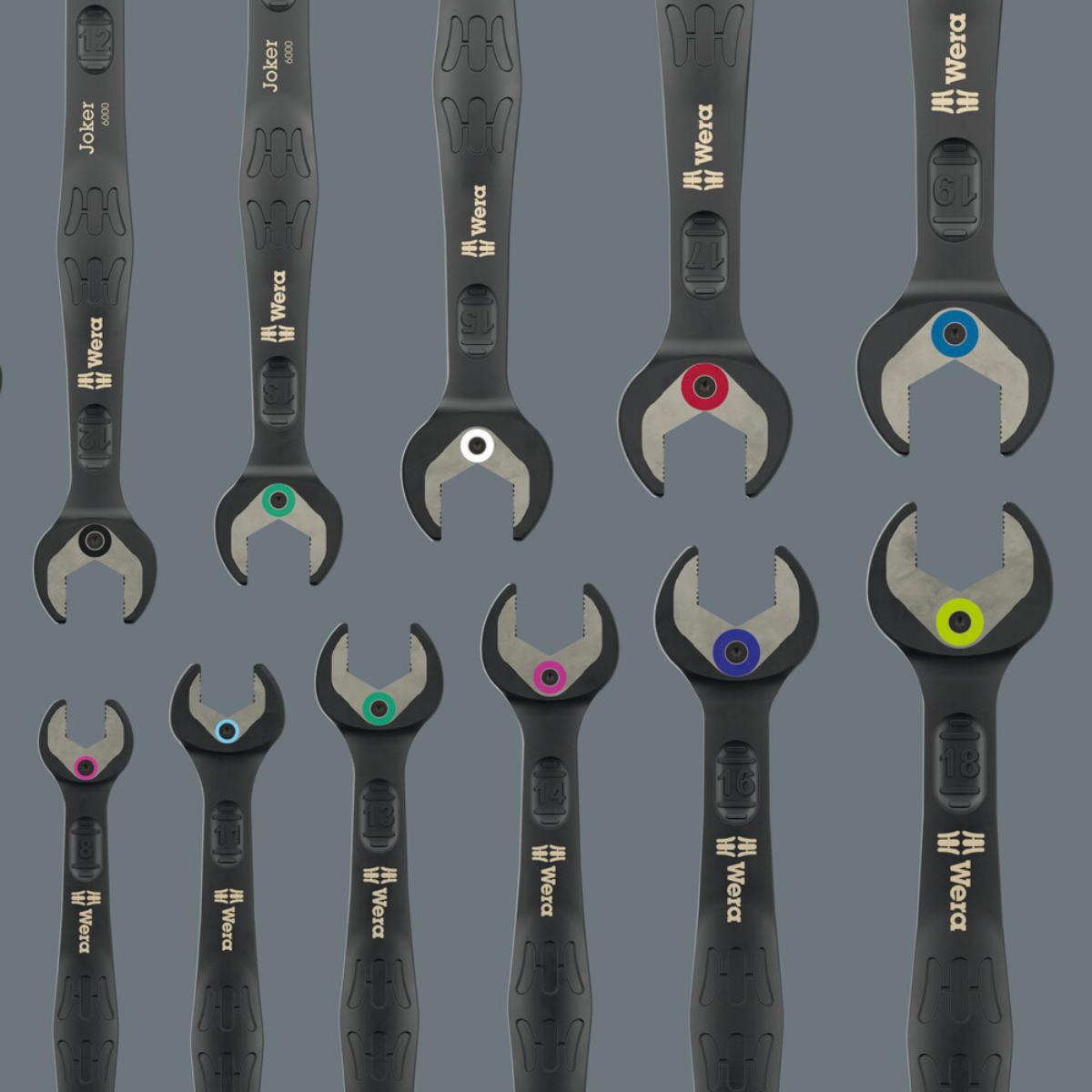 Wera 6000 Joker Black Edition 11 Set 1 Maul-Ringratschenschlüssel-Satz, 11-teiliges Set
