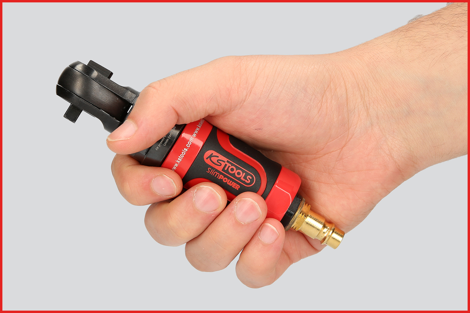 KS Tools 1/4" SlimPOWER Mini-Druckluft-Umschaltratsche 30Nm