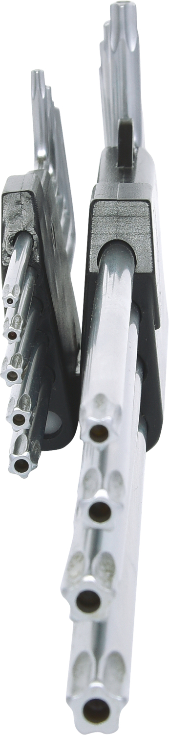 KS Tools Fünfstern-Winkelstiftschlüssel-Satz, Bohrung, lang, 9-tlg