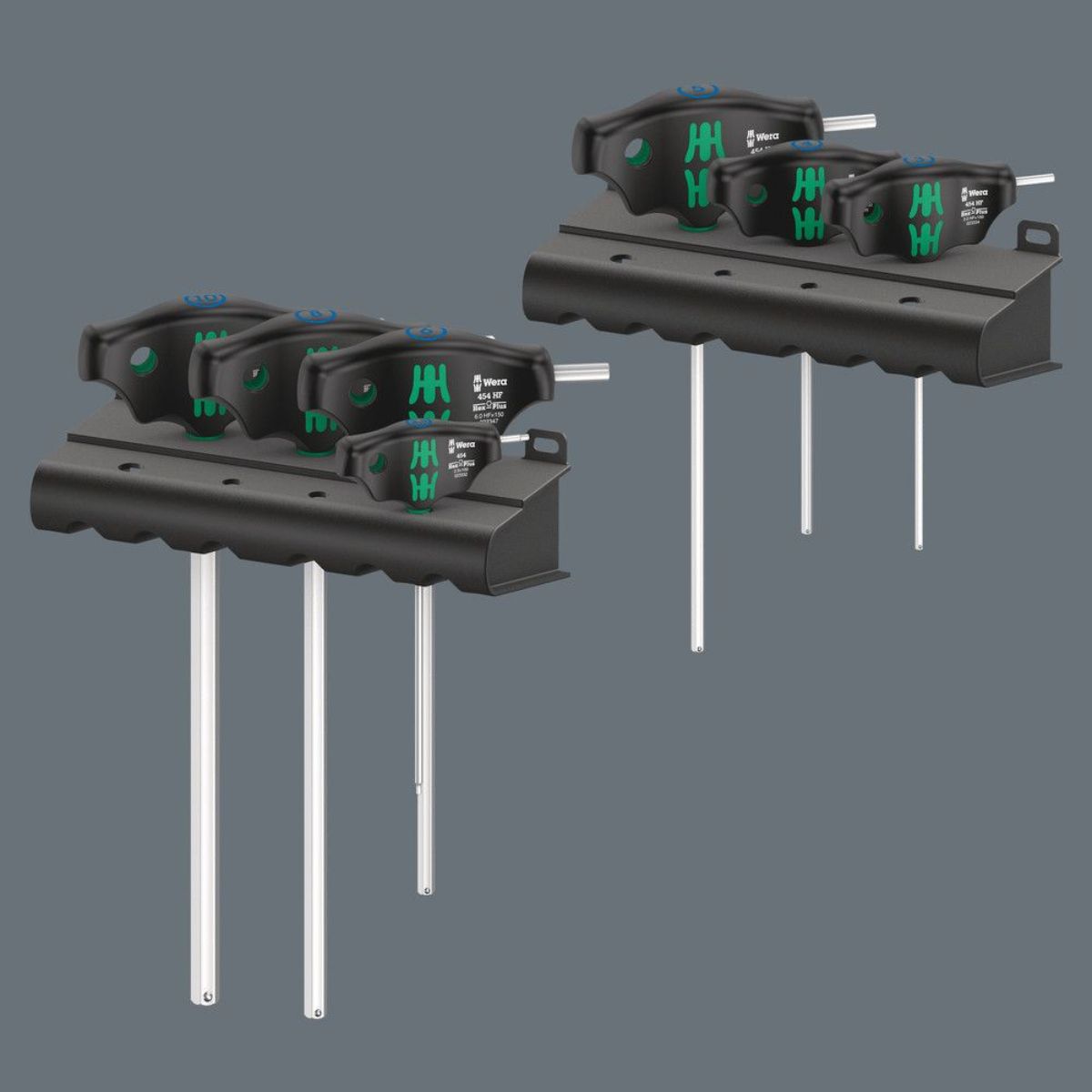 Wera 454/7 HF Set 1 Schraubendrehersatz Quergriff-Schraubendreher Hex-Plus + Haltefunktion, 7-tlg