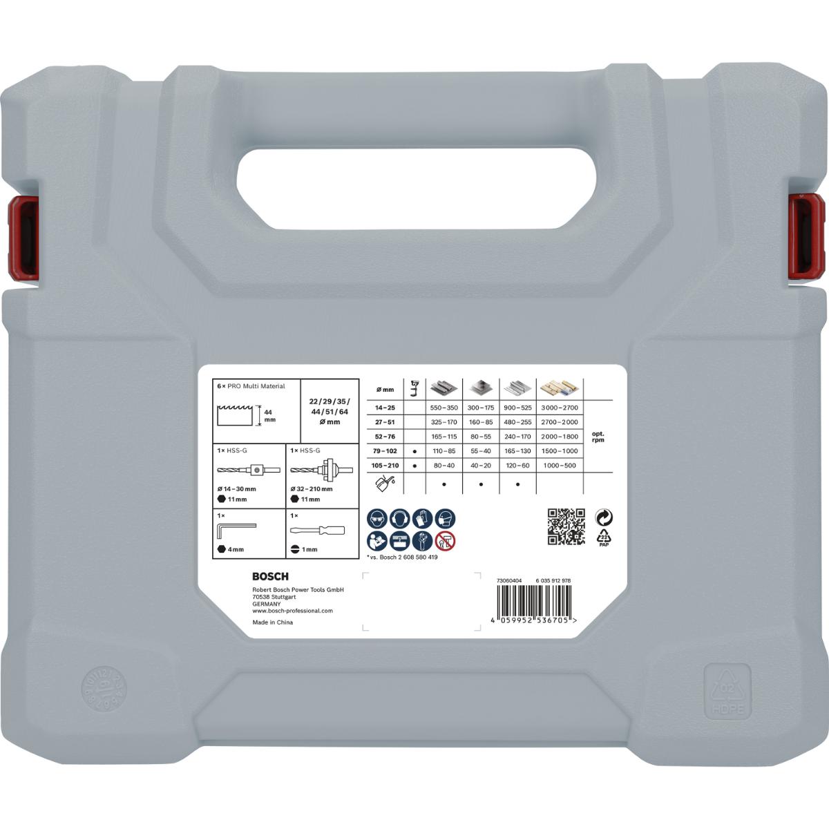 Bosch PRO Multi Material Lochsägen, 12 teiliges Set