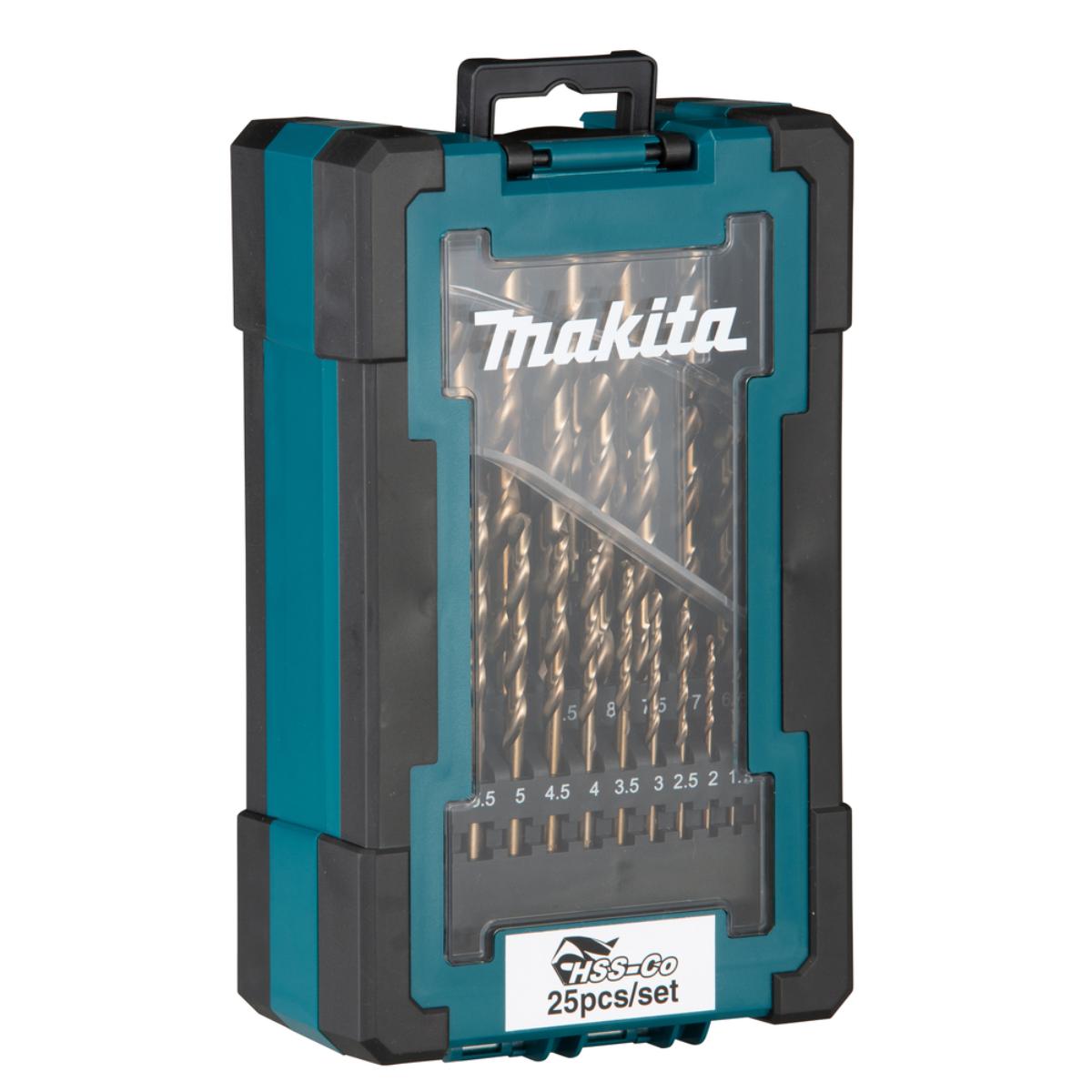 Makita Bohrer-Set 25-teiliges Set Ø 1-13 mm, HSS-Co, Rundschaft