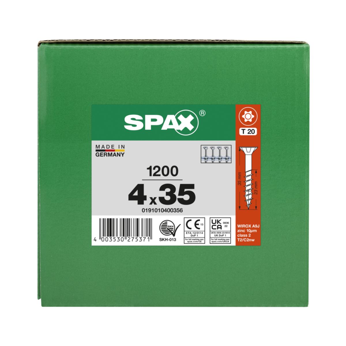 SPAX SENKMULTIKOPF T-STAR PLUS T20 TEILGEWINDE WIROX MAGAZINIERT 1200 Stück