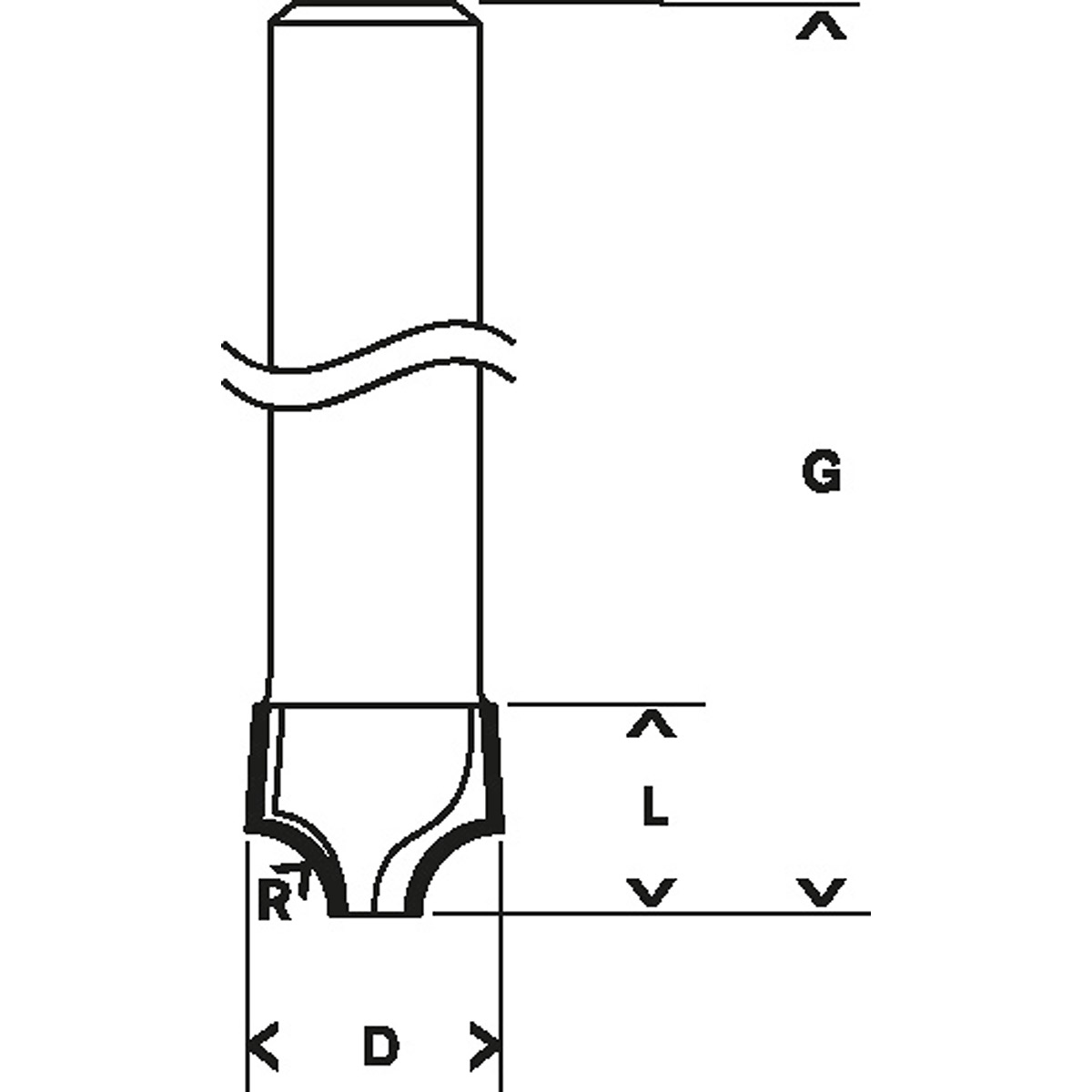 Bosch PRO Viertelstabfräser, 8 mm, R1 3,2 mm, D 9,5 mm, L 10,2 mm, G 41 mm