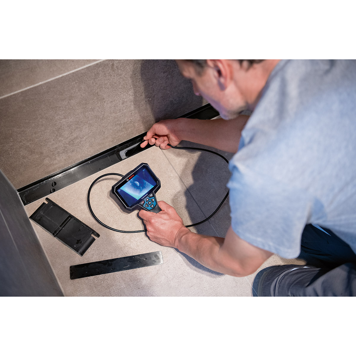 Bosch Inspektionskamera GIC 12V-5-27 C, 1 x Akku GBA 12V 2.0Ah, L-BOXX