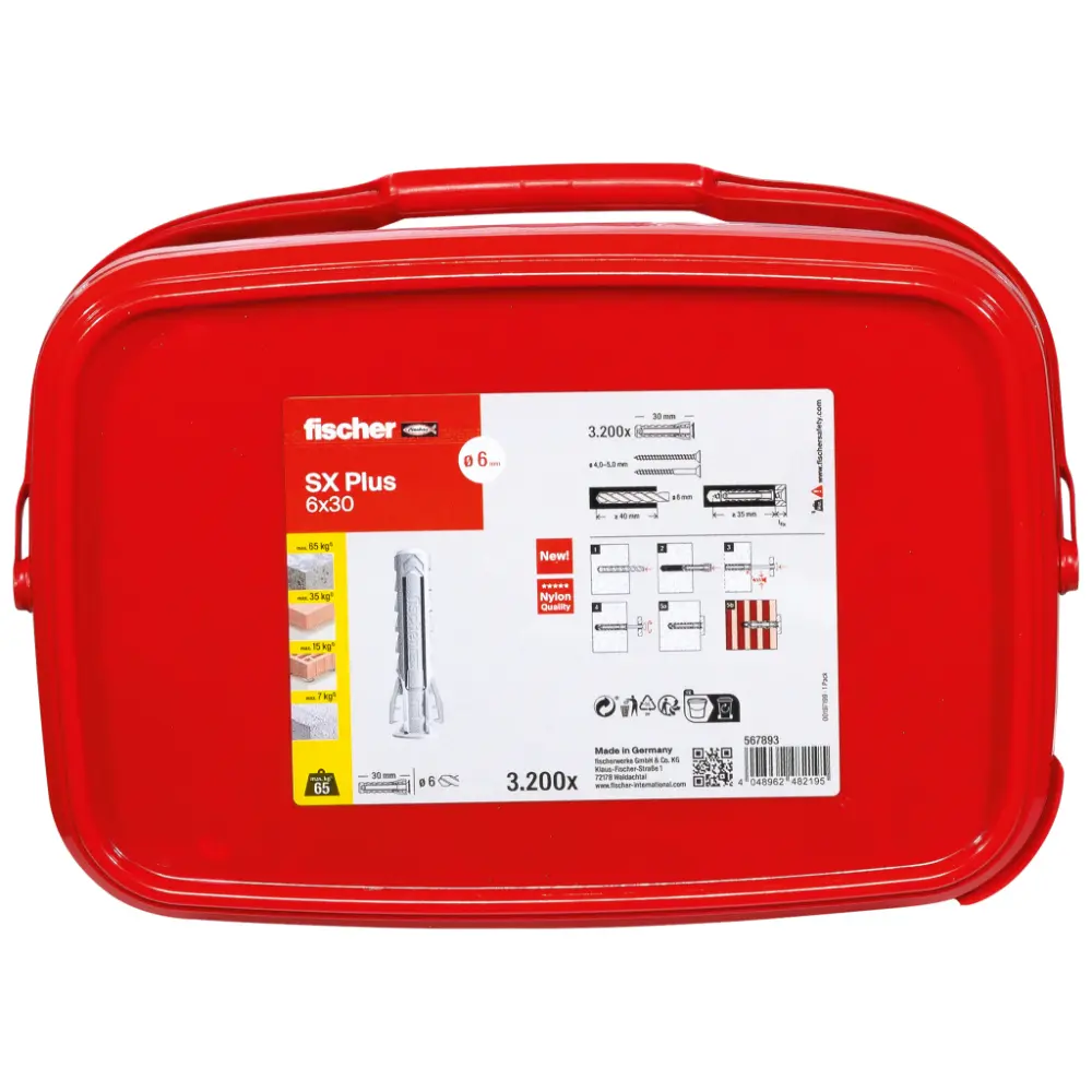 Fischer Spreizdübel SX Plus 6x30 Eimer (3.200)