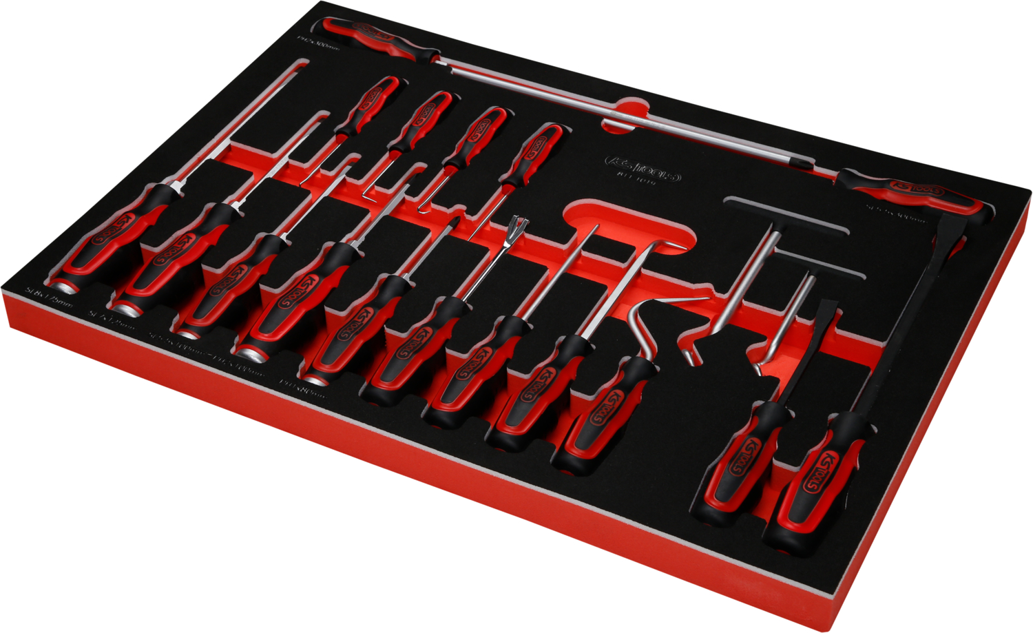 KS Tools Schraubendreher- - und Haken-Satz in Schaumstoffeinlage, 19-tlg