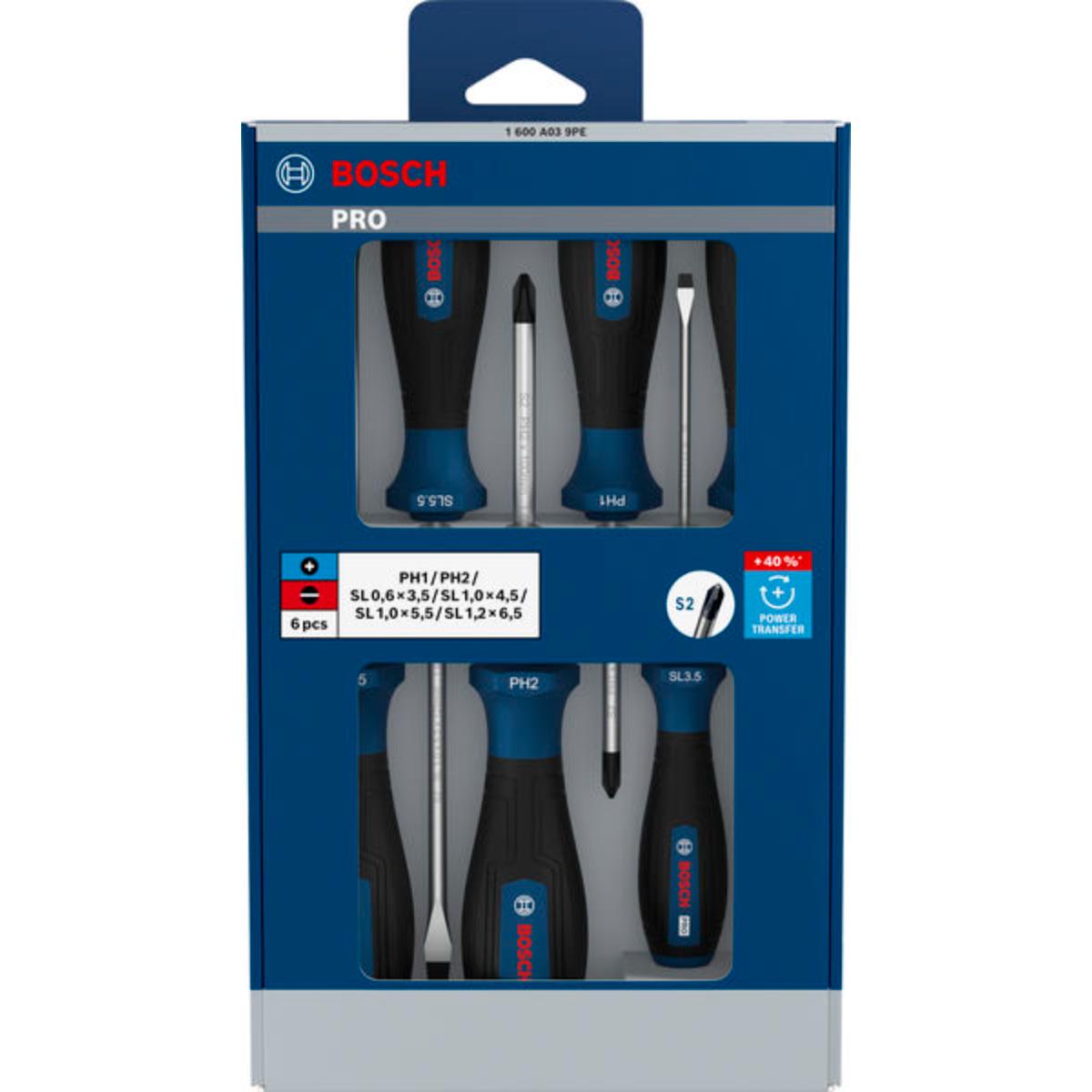 Bosch PRO Schraubendreher PH/SL, 6-teilges Set