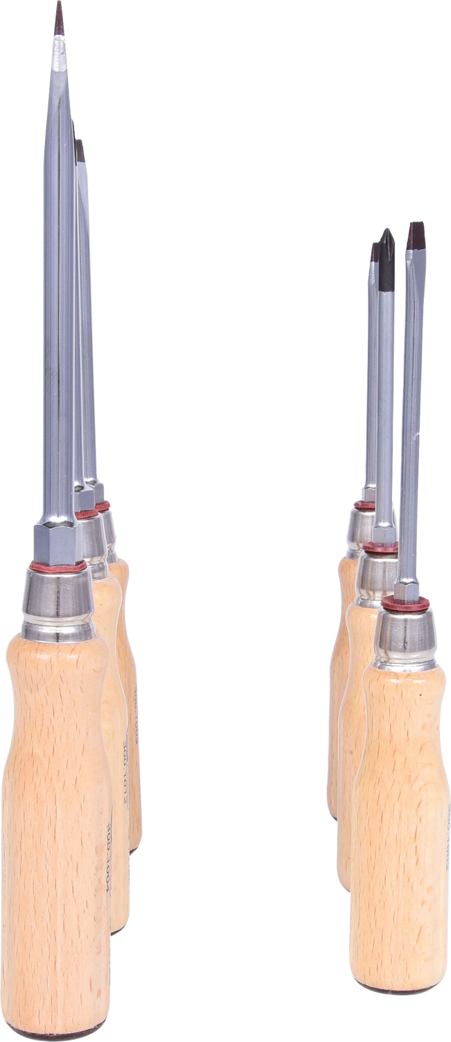 KS Tools ERGOTORQUE WOOD Schraubendreher-Satz, 6-tlg