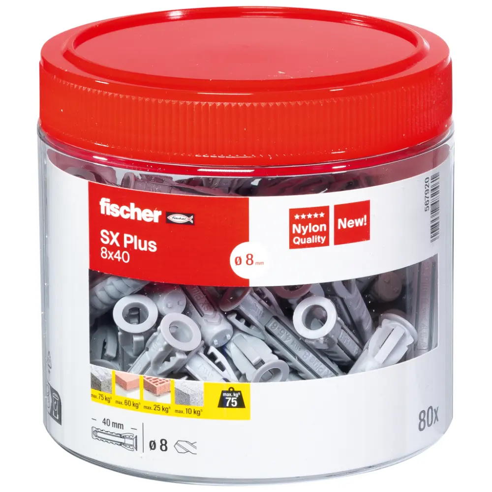 Fischer Spreizdübel SX Plus 8x40 Dose (80)