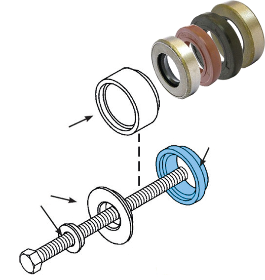 KS Tools Wellendichtring und Simmerring Montagewerkzeug-Satz, 24-tlg