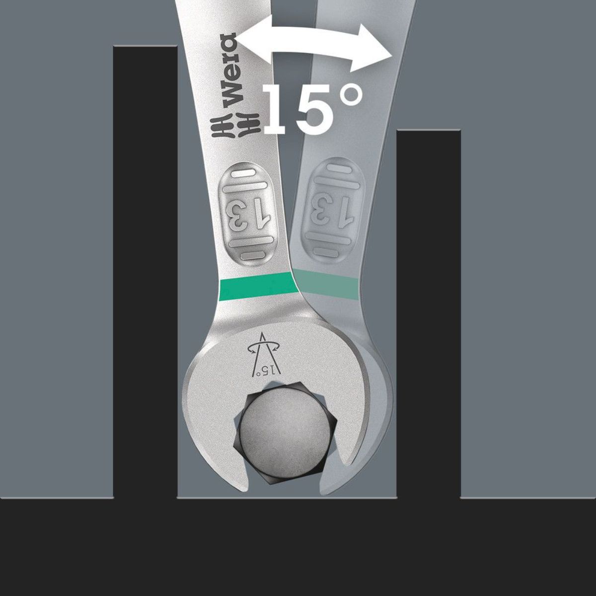 Wera 6003 Joker 11 Set 1 Ringmaulschlüssel-Satz, 11-teilig