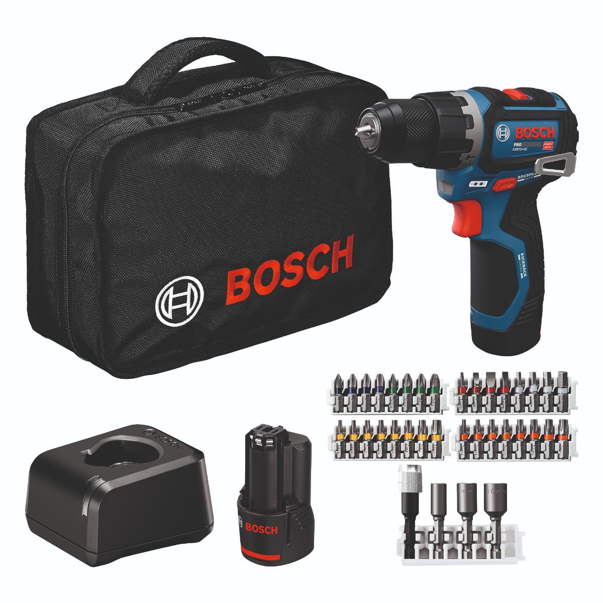 Bosch Akku-Schlagbohrschrauber GSB12V-32, 2x Akku GBA 12V 2.0Ah in Werkzeugtasche
