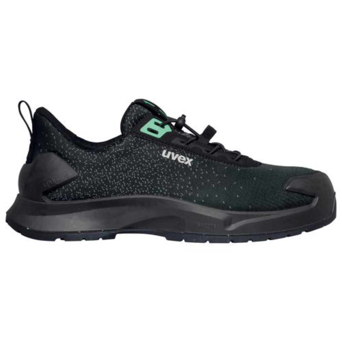 uvex 1 x-craft Sicherheitsschuh Halbschuhe S1 PL, schwarz/grün