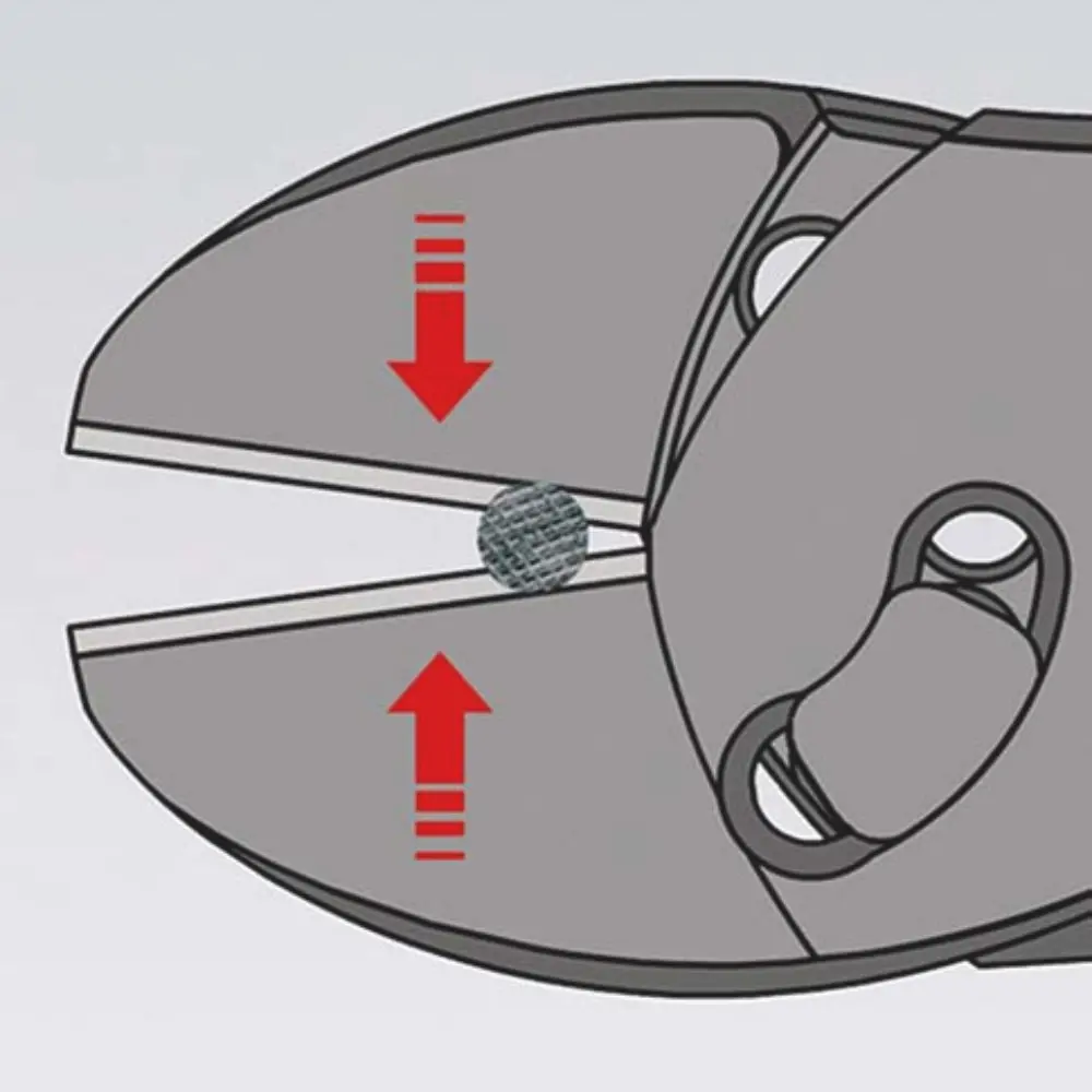 KNIPEX TwinForce Hochleistungs-Seitenschneider mit Öffnungsfeder schwarz atramentiert 180 mm