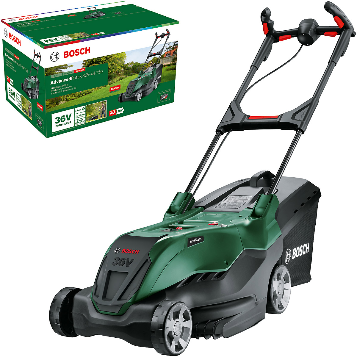 Bosch Akku-Rasenmäher AdvancedRotak 36V-44-750, ohne Akku