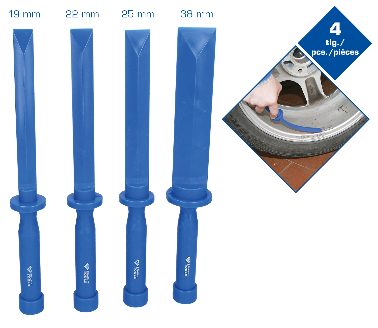 Brilliant Tools Kunststoff-Schaber-Satz, 4-tlg - BT691150