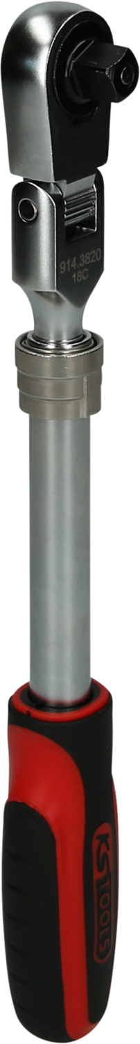 KS Tools 3/8" SlimPOWER Teleskop-Gelenk-Umschaltknarre, 72 Zahn