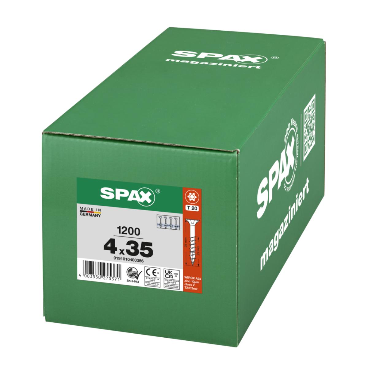 SPAX SENKMULTIKOPF T-STAR PLUS T20 TEILGEWINDE WIROX MAGAZINIERT 1200 Stück