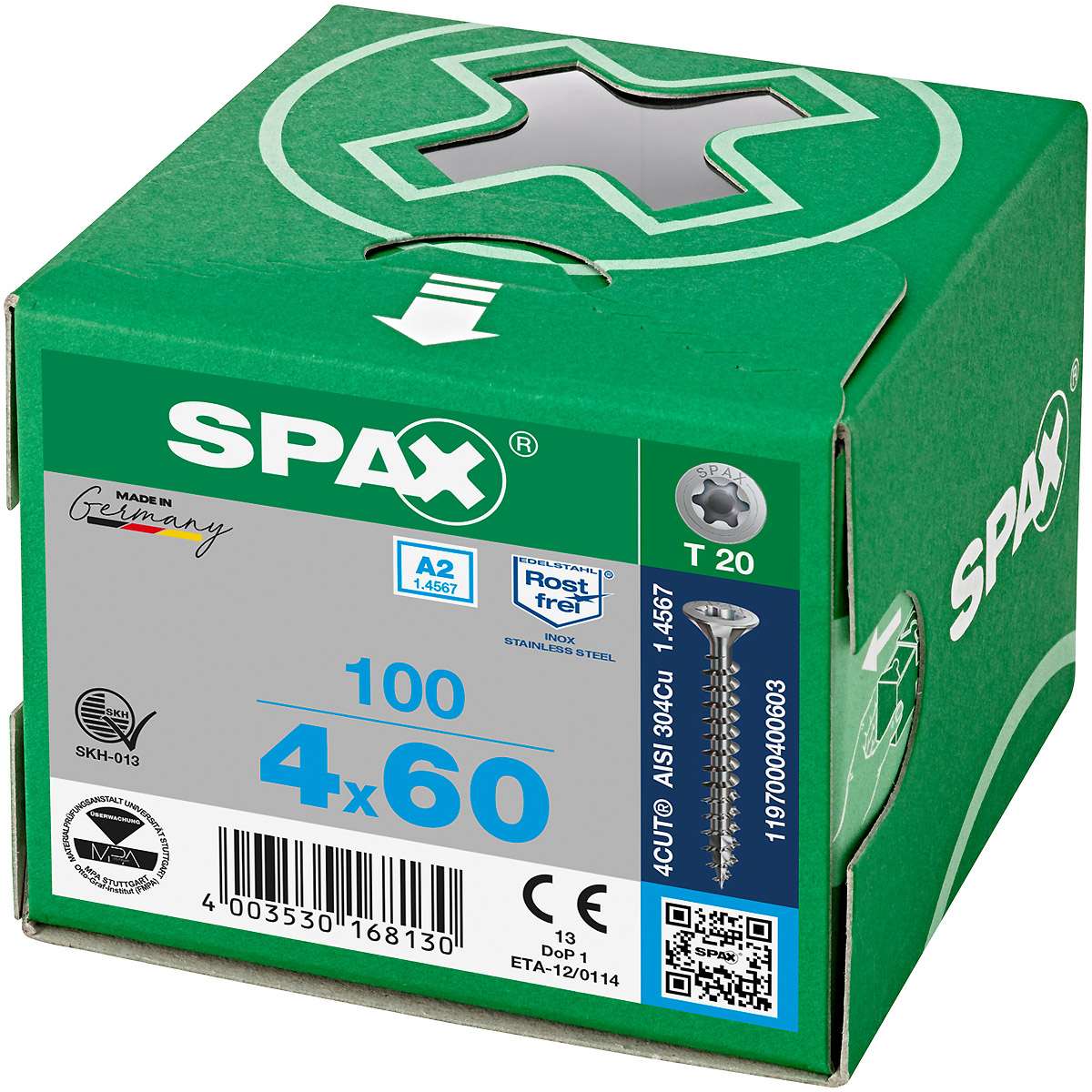 SPAX A2 Senkmultikopf T-Star Plus T20 Vollgewinde, 100 Stück