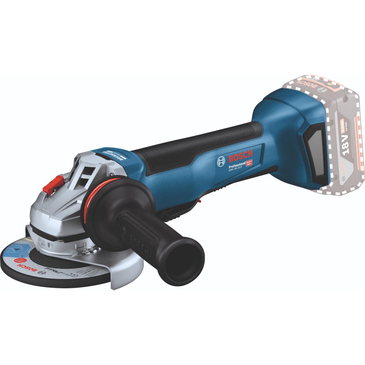 Bosch Akku-Winkelschleifer GWS 18V-10 P, (2x5,0Ah, L)