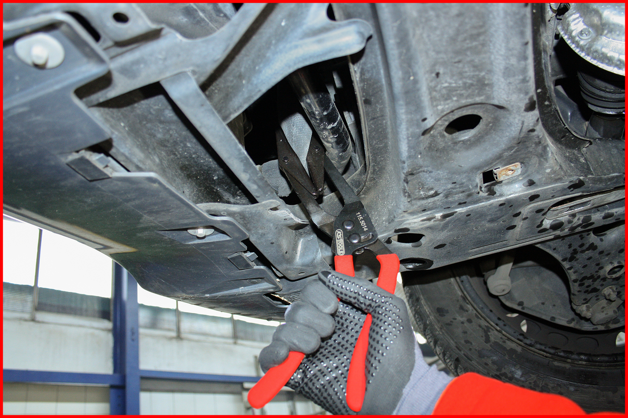 KS Tools Stufenloser Schlauch-Abklemm-Zangen-Satz, abgewinkelt, 3-tlg