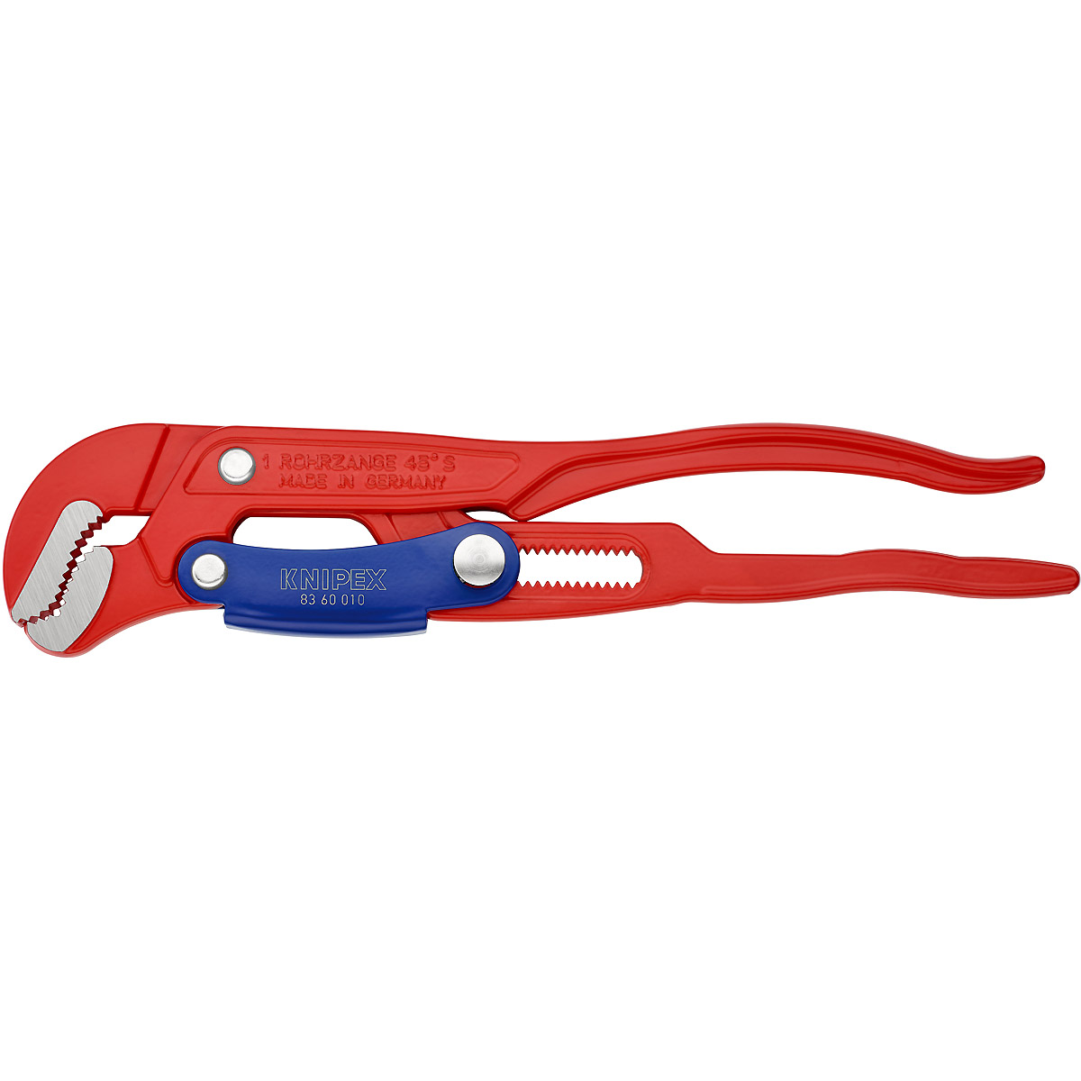 KNIPEX Rohrzange S-Maul mit Schnelleinstellung 330 mm rot pulverbeschichtet