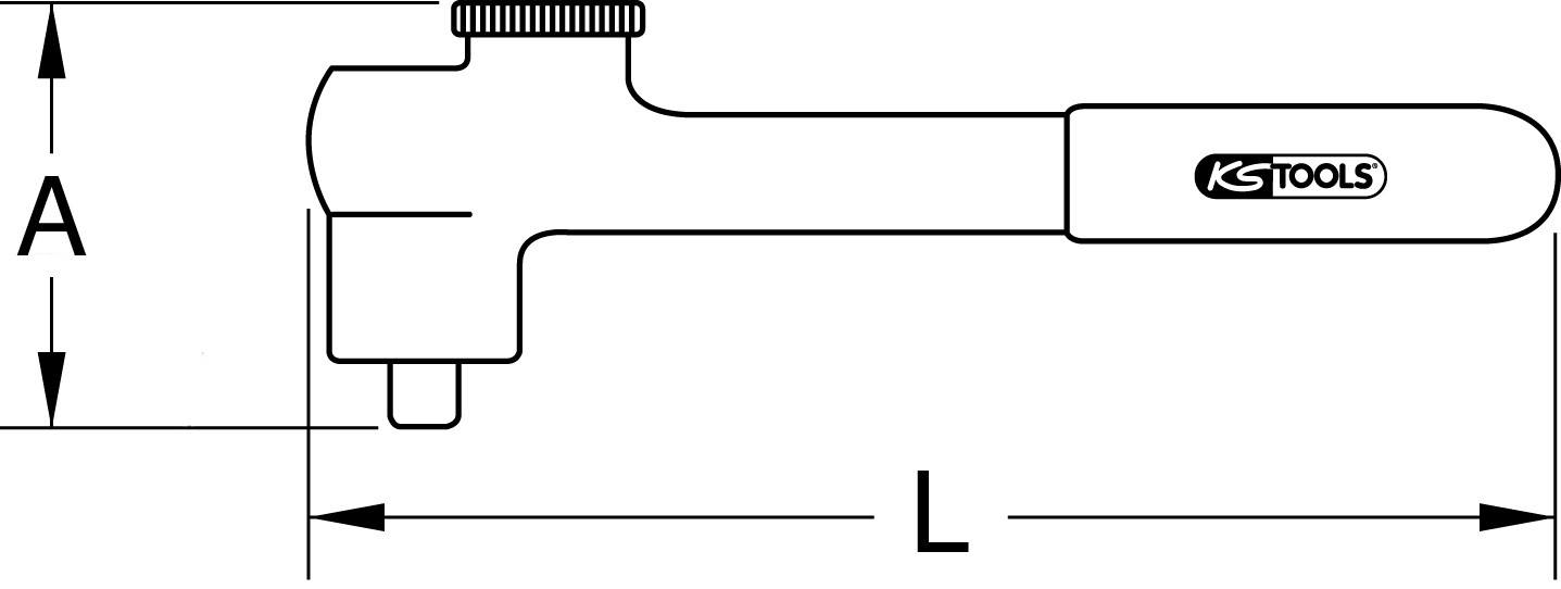 KS Tools 1-4" Umschaltknarre mit Schutzisolierung, 32 Zahn