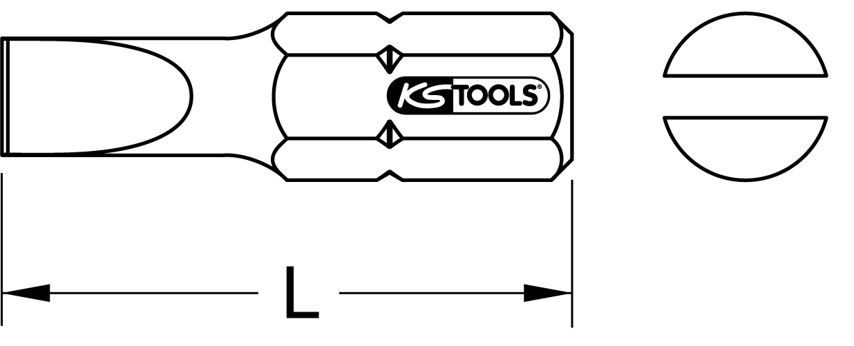 KS Tools 1/4" EDELSTAHL Bit Schlitz