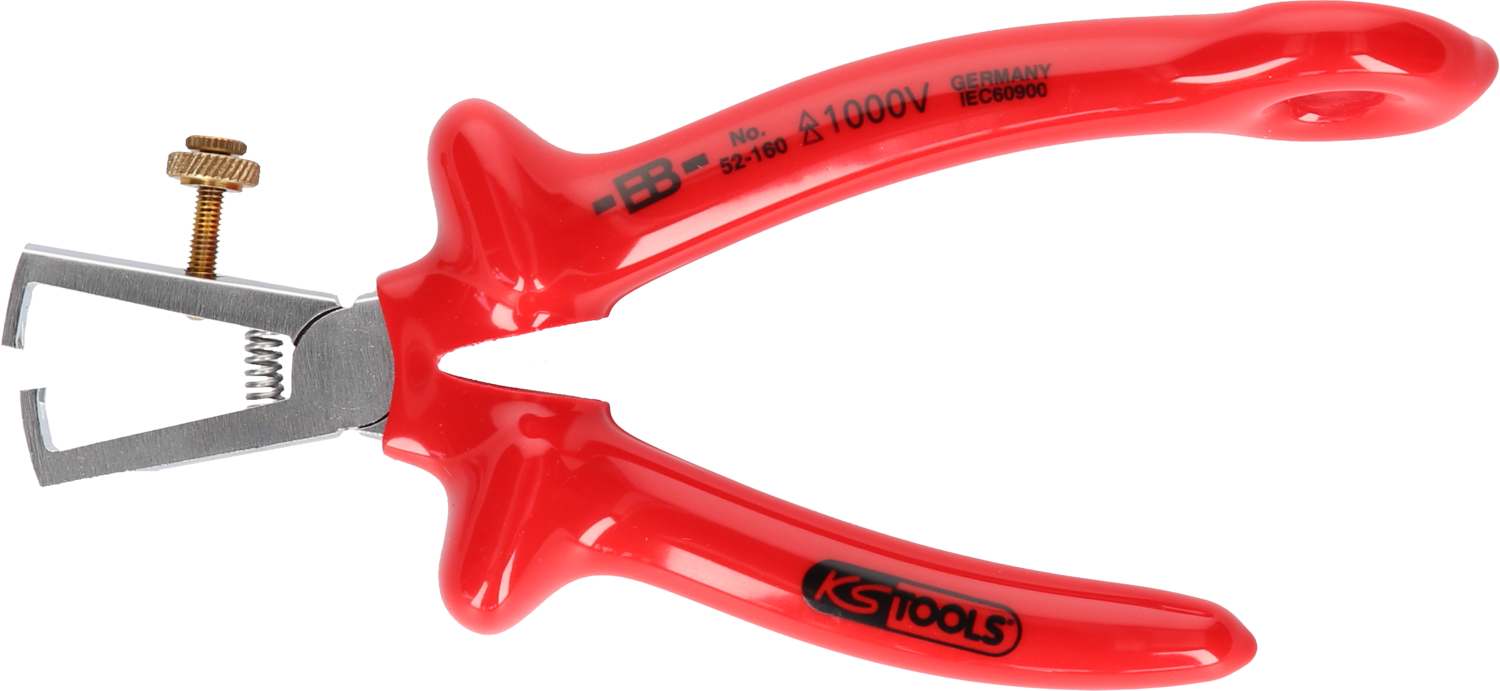 KS Tools 1000V Abisolierzange mit Sicherungsöse für Sicherheitsleine