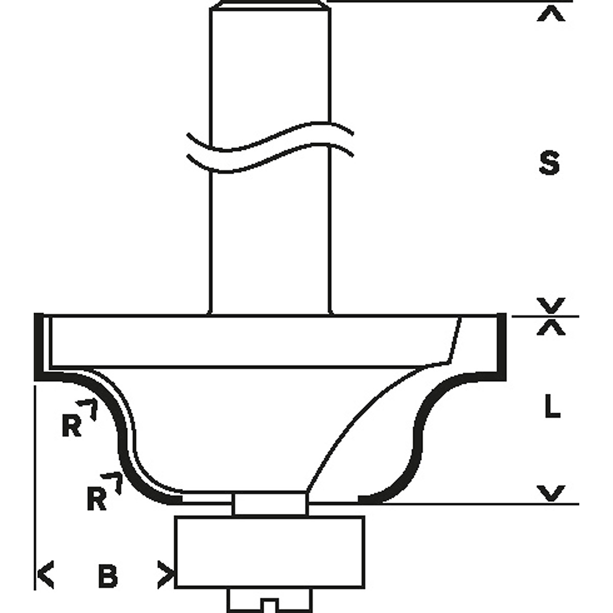 Bosch PRO Kantenformfräser B 6mm Schaft